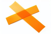 Glossy orange vinyl adhesive strip symbol cross white background. AI generated Image by rawpixel.