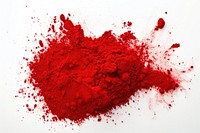 Pigment powder red white background ingredient.