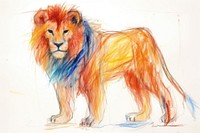  Lion drawing mammal animal. AI generated Image by rawpixel.