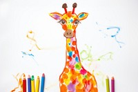  Giraffe drawing animal art. 