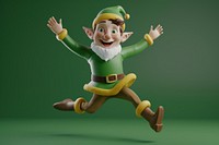 Elf happy jumpping figurine cartoon toy.
