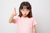 Shh gesture glasses pointing portrait. AI generated Image by rawpixel.