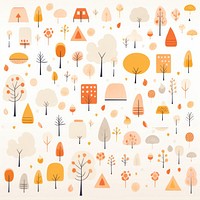 Autumn pattern backgrounds architecture tranquility. AI generated Image by rawpixel.