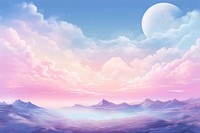  Pastel moon ground landscape backgrounds astronomy. AI generated Image by rawpixel.