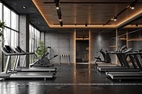 Fitness gym treadmill fitness. AI generated Image by rawpixel.