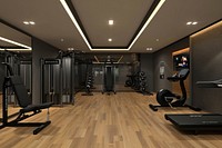 Fitness gym fitness sports. AI generated Image by rawpixel.
