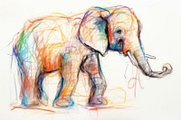  Elephant drawing sketch wildlife. AI generated Image by rawpixel.