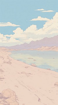  Dead Sea outdoors drawing nature. AI generated Image by rawpixel.