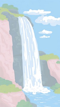  Waterfall waterfall outdoors nature. AI generated Image by rawpixel.