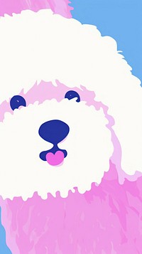 Cute dog wallpaper purple backgrounds creativity. AI generated Image by rawpixel.