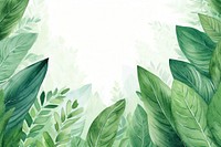 Hand painted leaf watercolor drawing green background backgrounds outdoors nature.