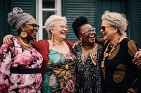 Black women laughing glasses adult.