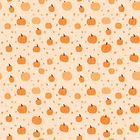 Hello october pattern backgrounds pumpkin. AI generated Image by rawpixel.