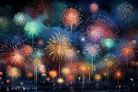 Fireworks celebration illuminated backgrounds. AI generated Image by rawpixel.