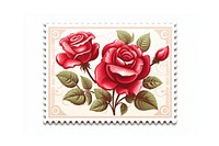 Valentine postage stamp pattern flower plant.