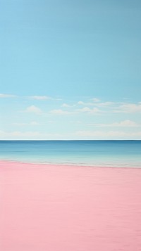  Pink Beach beach outdoors horizon. AI generated Image by rawpixel.