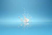  Milk drop nature reflection simplicity. AI generated Image by rawpixel.