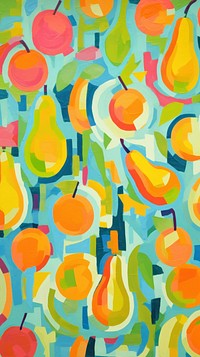  Tropical fruits pattern painting backgrounds art. AI generated Image by rawpixel.