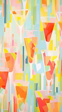  Summer cocktail pattern painting backgrounds art. AI generated Image by rawpixel.