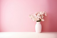  Pink background blossom flower plant. AI generated Image by rawpixel.