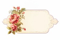 Vintage christmas gift tag pattern flower plant.