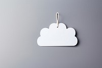 Cloud gift tag white gray electronics.