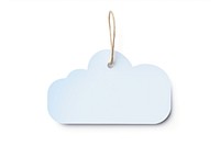 Cloud gift tag white white background accessories.