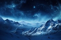 Mountain and milky way night landscape panoramic.