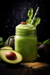 Smoothies avocado smoothie drink fruit. AI generated Image by rawpixel.