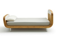 Contemporary bed furniture white white background.