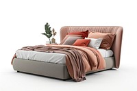 Contemporary bed furniture cushion bedroom.