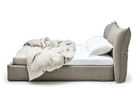 Contemporary bed furniture mattress pillow.