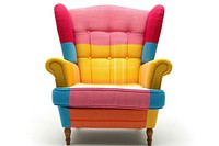 Kid cute color armchair furniture white background comfortable.