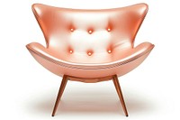 Pastel color armchair furniture white background comfortable.