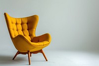 Warm tone color armchair furniture comfortable relaxation.