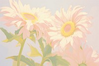 Sunflowers backgrounds painting plant. AI generated Image by rawpixel.