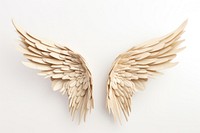 Angel wings wood white background creativity.