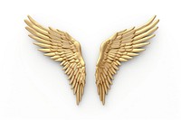 Angel wings gold white background accessories.