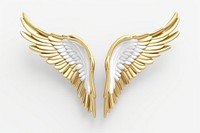 Angel wings gold jewelry white.