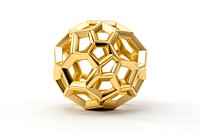 Geometric gold sphere ball.