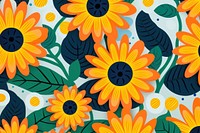 Sun flowers backgrounds sunflower pattern.