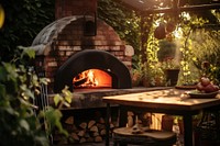 Pizza oven fireplace outdoors backyard. AI generated Image by rawpixel.