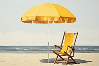 Beach chair furniture umbrella. 