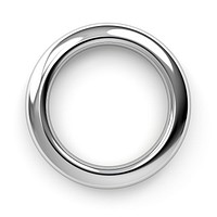 Ring Chrome material silver ring platinum.