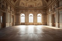 Renaissance room flooring ballroom architecture.