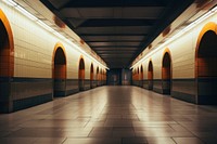 Subway station architecture corridor building.