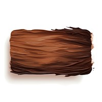 Flat brown paint brushstroke chocolate white background confectionery.