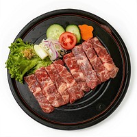Yakiniku on the stove in a japanese style steak meat food.