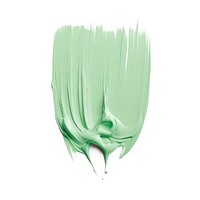 Mint green flat paint brush stroke white background cutlery sketch.