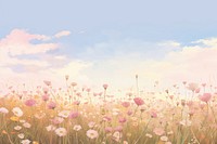 Field of wildflower backgrounds landscape grassland. AI generated Image by rawpixel.